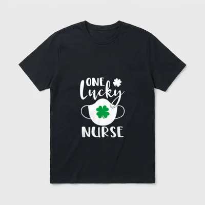 One Lucky Nurse St Patrick's Day T-Shirt – Classic T-Shirt in Black