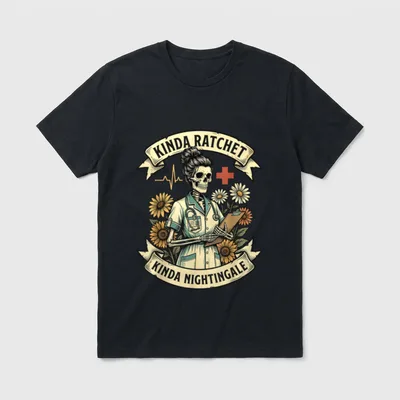 Kinda Ratchet Sorta Nightengale Night Shift T-Shirt – Classic T-Shirt in Black