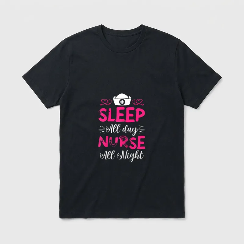 Night Shift Nurse Sleep All RN T-Shirt – Classic T-Shirt in Black