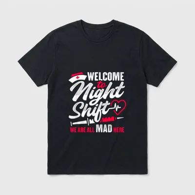 Night Shift Nurse for Registered Welcome T-Shirt – Classic T-Shirt in Black