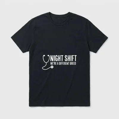 Night Shift Stethoscope Different Breed T-Shirt – Classic T-Shirt in Black