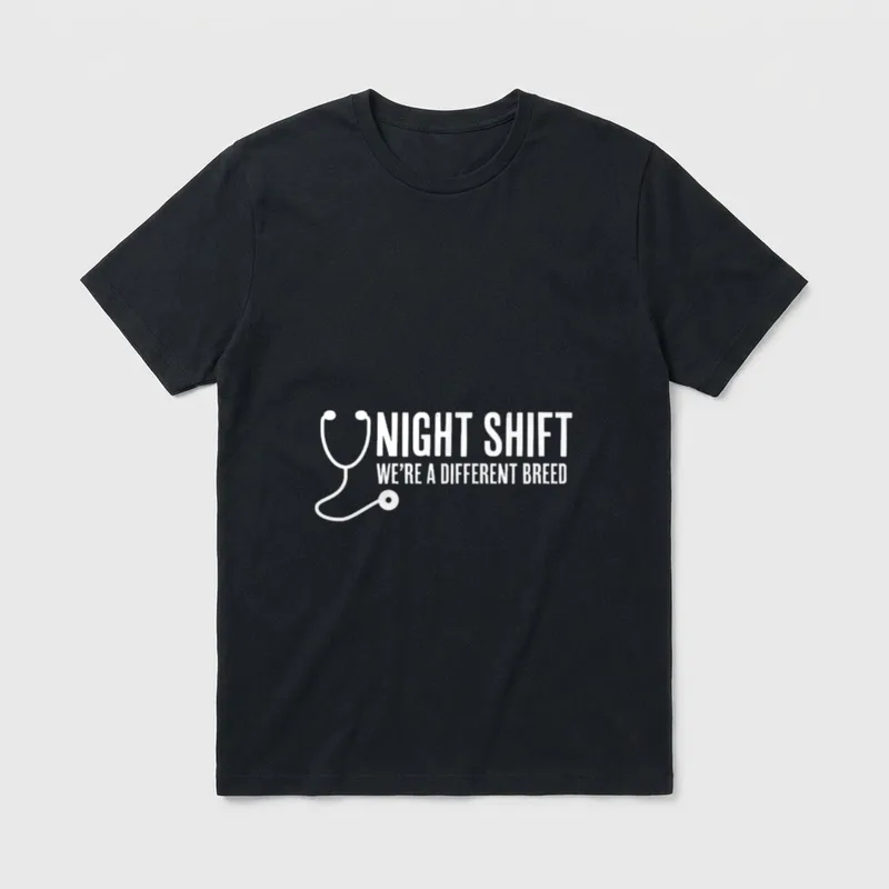Night Shift Stethoscope Different Breed T-Shirt – Classic T-Shirt in Black