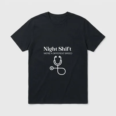 Shift Different Breed Stethoscope Funny RN T-Shirt – Classic T-Shirt in Black