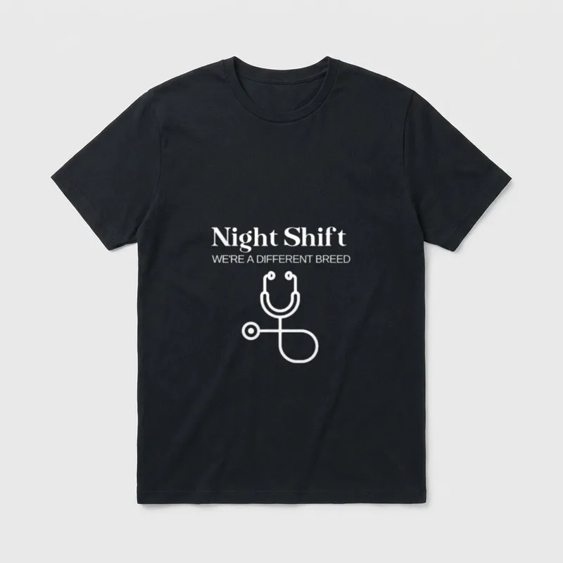 Shift Different Breed Stethoscope Funny RN T-Shirt – Classic T-Shirt in Black