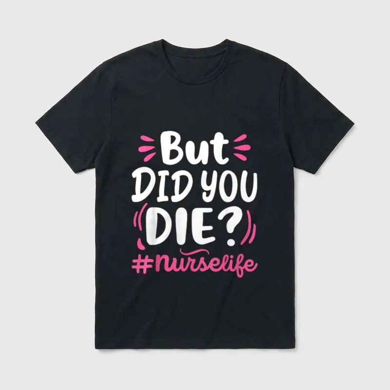 Funny Night Shift Nurse Life T-Shirt – Classic T-Shirt in Black