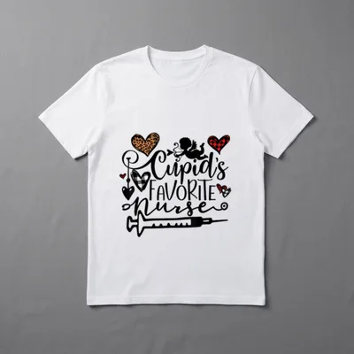 Cupid's Favorite Nurse Valentine's Day 2022 T-Shirt – Classic T-Shirt in Black