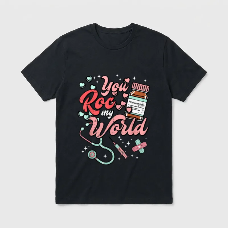 Valentines Day Nurse You ROC T-Shirt – Classic T-Shirt in Black