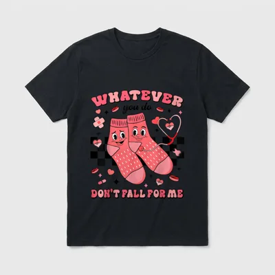 Fall for Me Nurse Valentine T-Shirt – Classic T-Shirt in Black