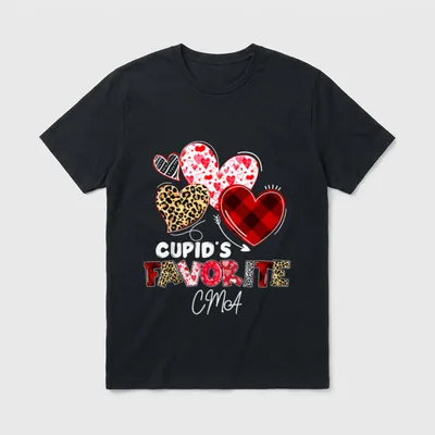 Cupid's Favorite CMA Nurse Valentine Buffalo T-Shirt – Classic T-Shirt in Black