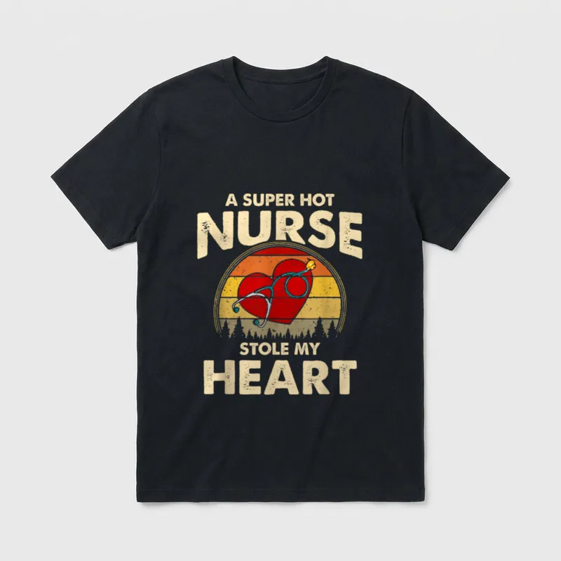 Nurses Couple Super Hot Nurse Stole T-Shirt – Classic T-Shirt in Black
