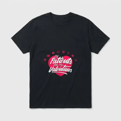 My Patients Are Valentines Life Nurse T-Shirt – Classic T-Shirt in Black