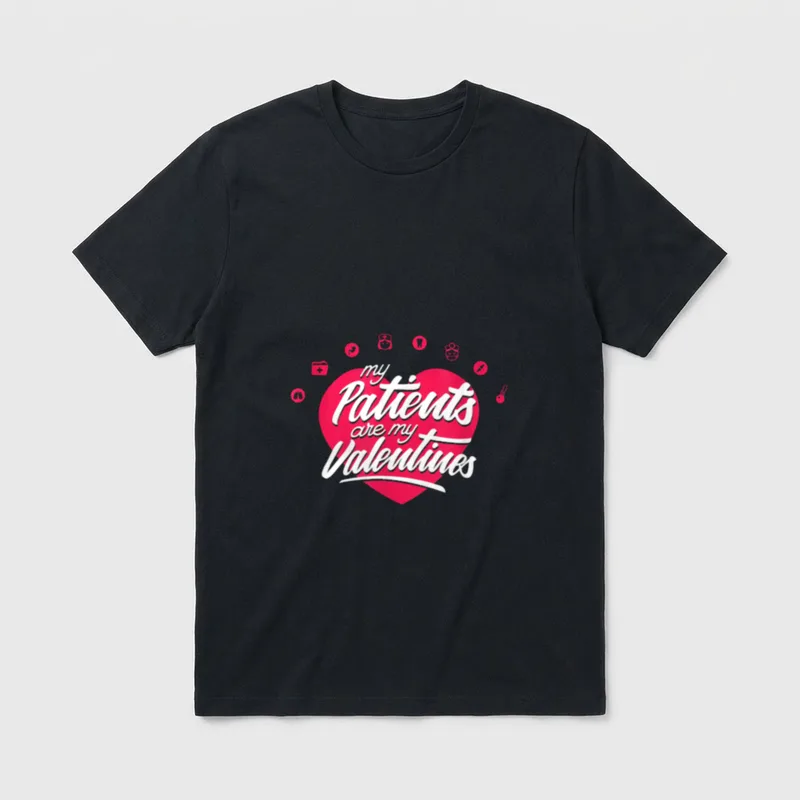 My Patients Are Valentines Life Nurse T-Shirt – Classic T-Shirt in Black