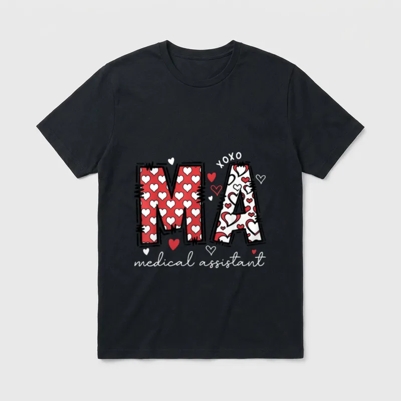 Medical Assistant Valentines CMA Nursing Healthcare T-Shirt – Classic T-Shirt in Black