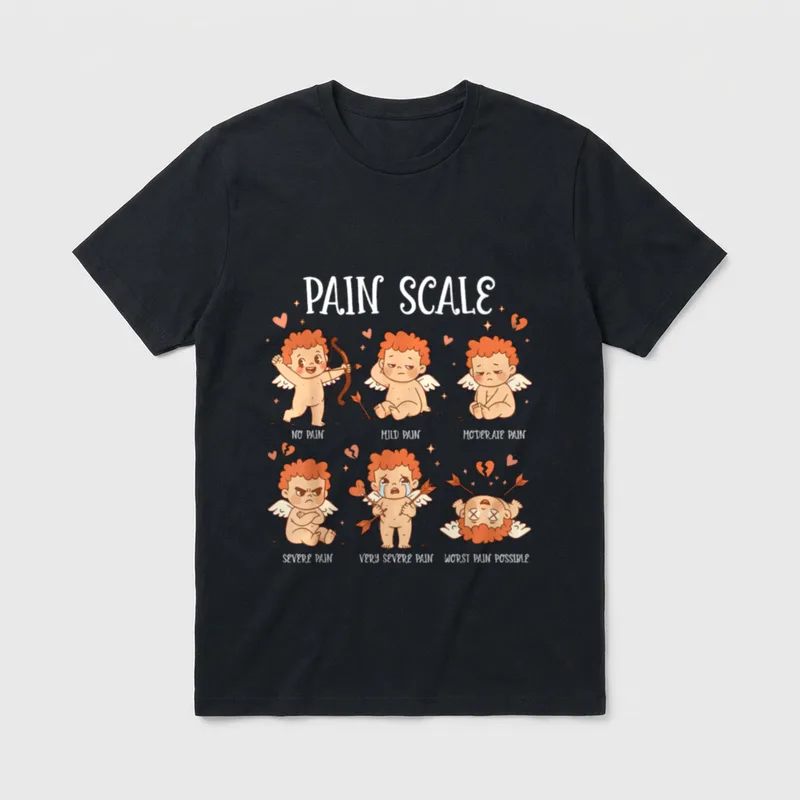 Pain Scale Cupid Assessment Trauma Nurse T-Shirt – Classic T-Shirt in Black